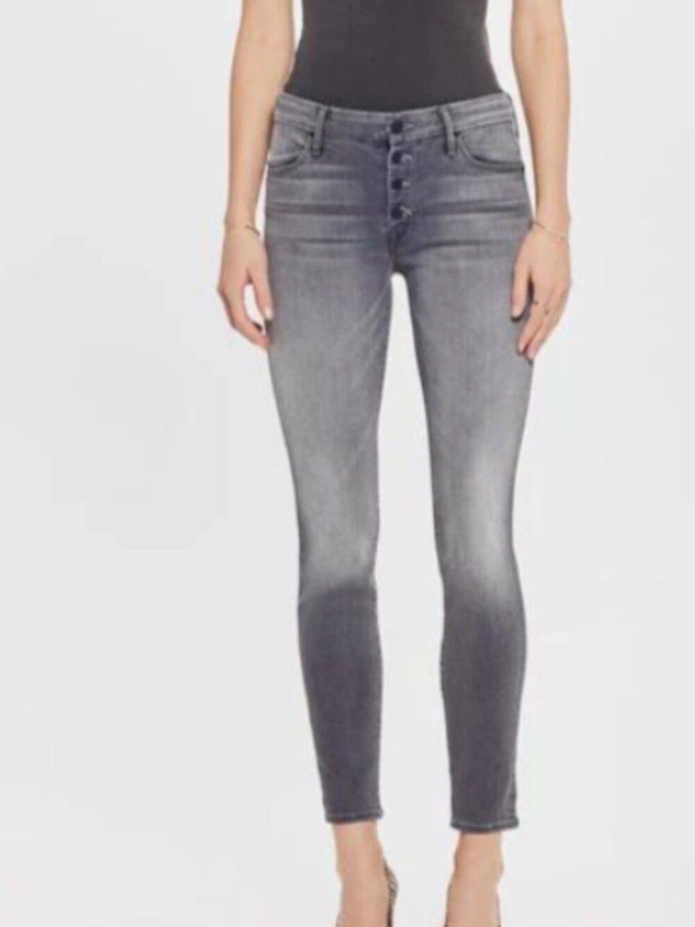 MOTHER | The Pixie Supermoon Gray wash Skinny fit jean-Size 28